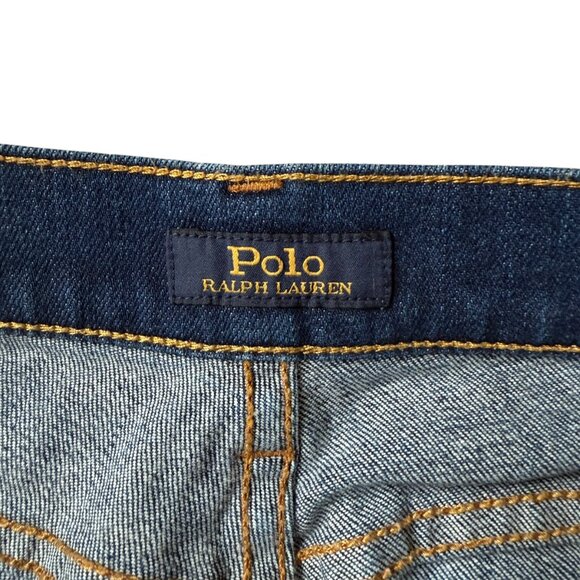Polo Ralph Lauren 6/28 The Tompkins skinny crop medium wash stretchy frayed jean - Picture 9 of 10